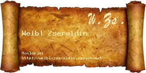 Weibl Zseraldin névjegykártya